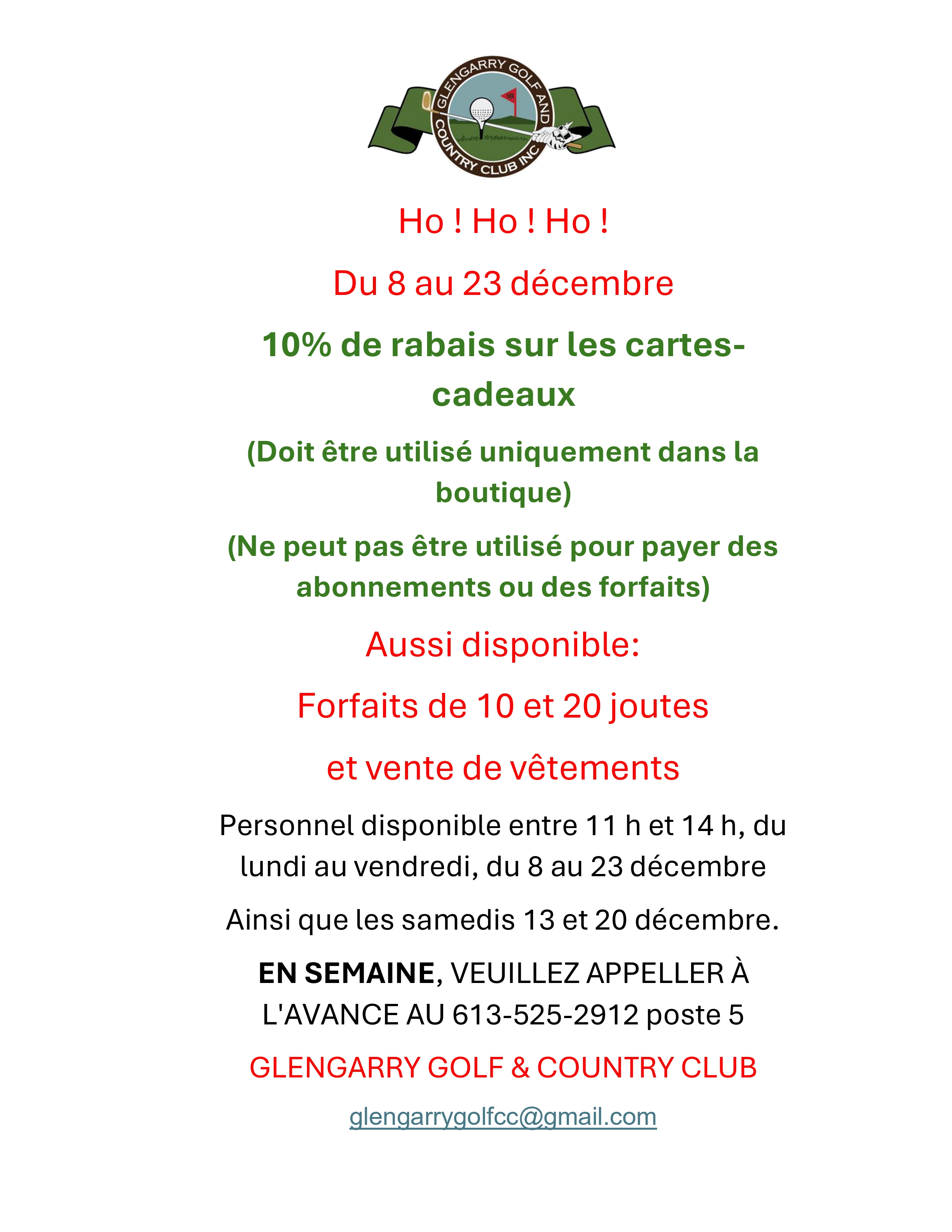 Promotion de Noël