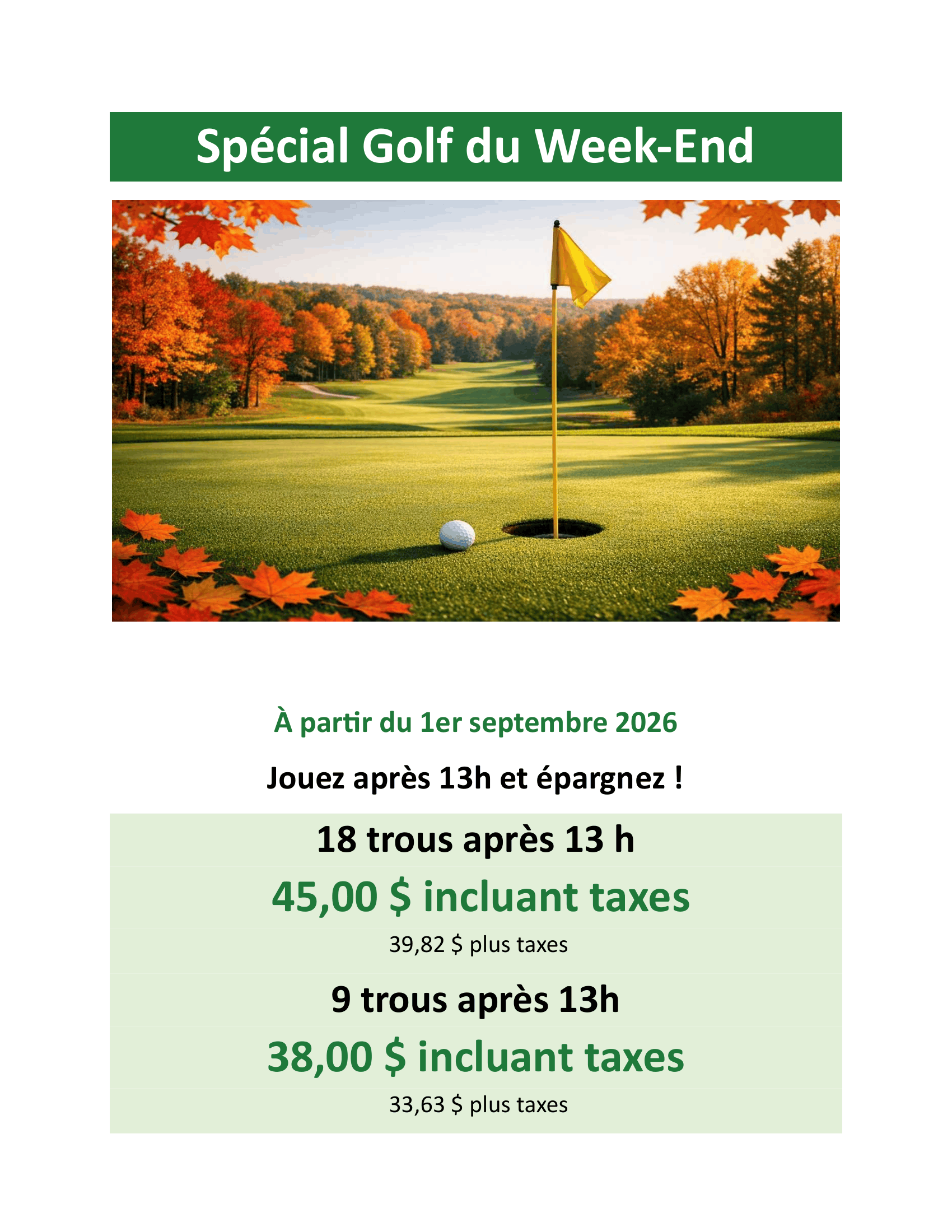 Spécial Weekend 2026