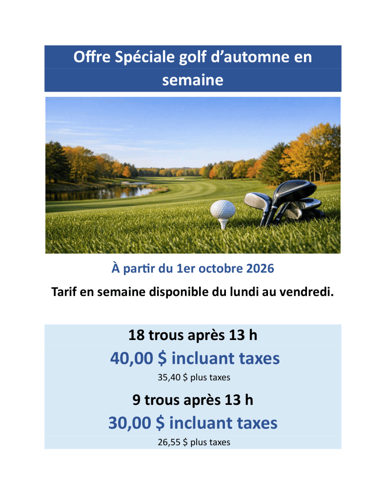 Spécial automne sur semaine